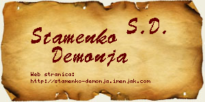 Stamenko Demonja vizit kartica
